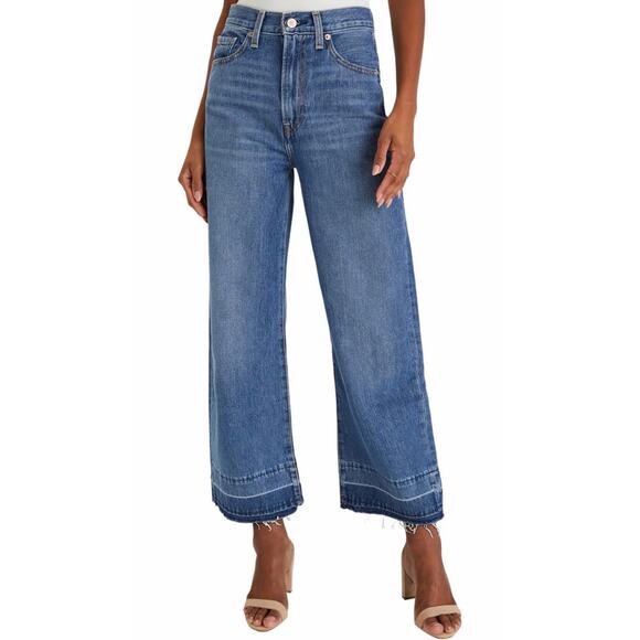 Astylish Women's High Waisted Wide Leg Straight Leg Jeans Zimbaplatinum Denim - Picture 1 of 4